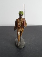 Elastolin Lineol Soldat Gewehr Abessinier Turban Kolonie Militär WK Masse Grün 