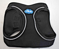 Plush Dog Step in Air Mesh Harness Black Large for 18-25 lb  19-21" Chest