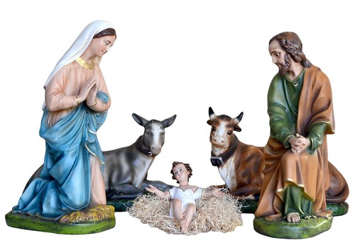 Statue Presepe Grandi 50 Cm Statue presepe cm. 65 (25,59'') (3 pz - Sacra Famiglia) in resina | eBay