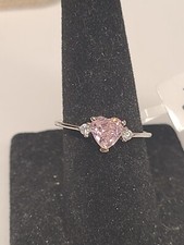 925 Pink CZ Ring 1.6 Grams Size 7