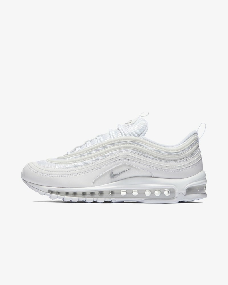 Nike Air Max 97 Shoes Men's Sneakers White/Wolf Gray/Black 921826-101 US 7-12