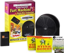 Remote Control Fart Machine 2-The Best-THE ORIGINAL-WITH 6 FREE STINK BOMB VIALS