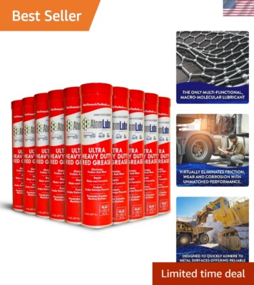 #ad Extreme Pressure Heavy Duty Red Grease 10 Tubes of 14 Oz for Metal Surfaces $143.99