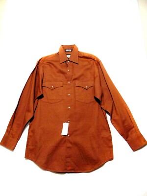 Resistol Rodeo Gear Brown Button Up Shirt Mens S Nwt