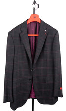 ISAIA NAPOLI Nuova Base S 524GFI Charcoal Wool Cashmere Sport Coat 44 8R EU 54