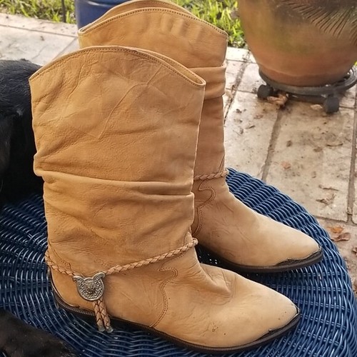 snakeskin slouch boots