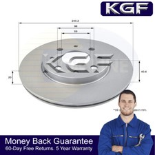 Image of KGF Front Brake Disc Fits Fiat 500 Panda Ford Ka 1.0 1.2 D dCi 1.4 #1