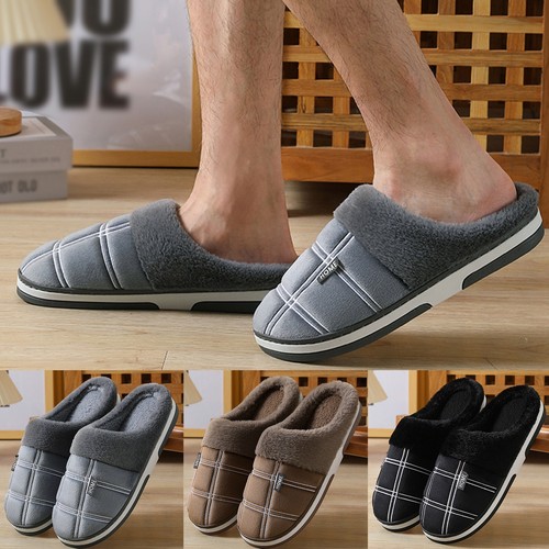 Men Winter Home Cotton Slides Christmas Antlers Winter Slippers Men And  Women | eBay