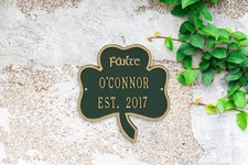Shamrock Personalized Address Plaque
