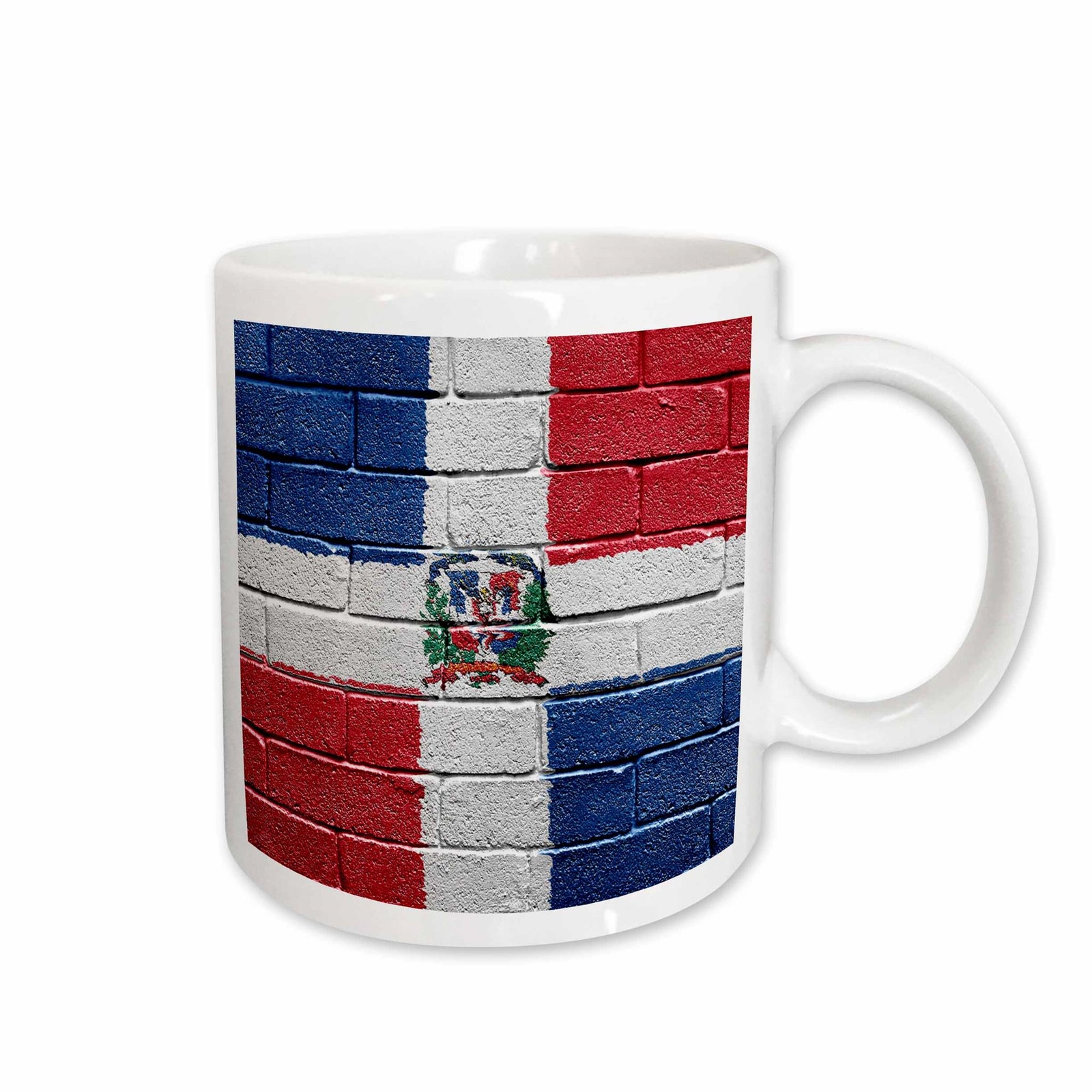 3dRose National flag of Dominican Republic painted onto a brick wall ...
