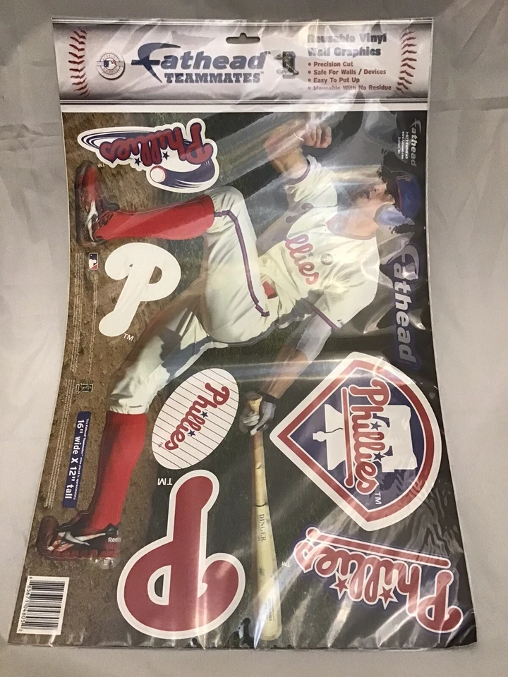 费城费城标志 FATHEAD HUNTER PENCE 可重复使用乙烯基贴纸套装 — 第 2/4 张图片