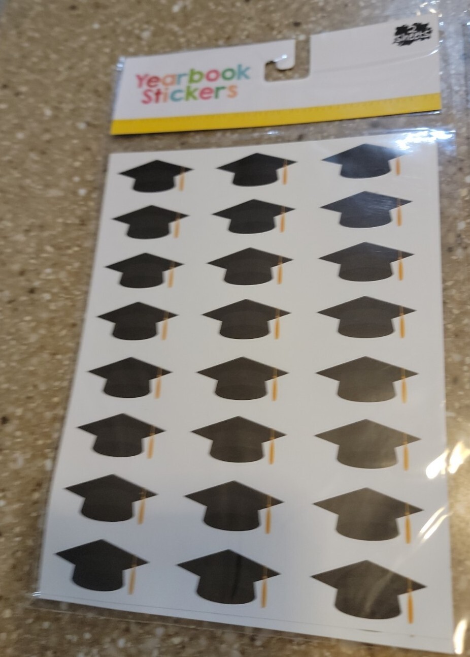 Year Book Sticker 2 Packs Assorted Yearbook Sticker Packs 4 Sheets Total Target 48 ...