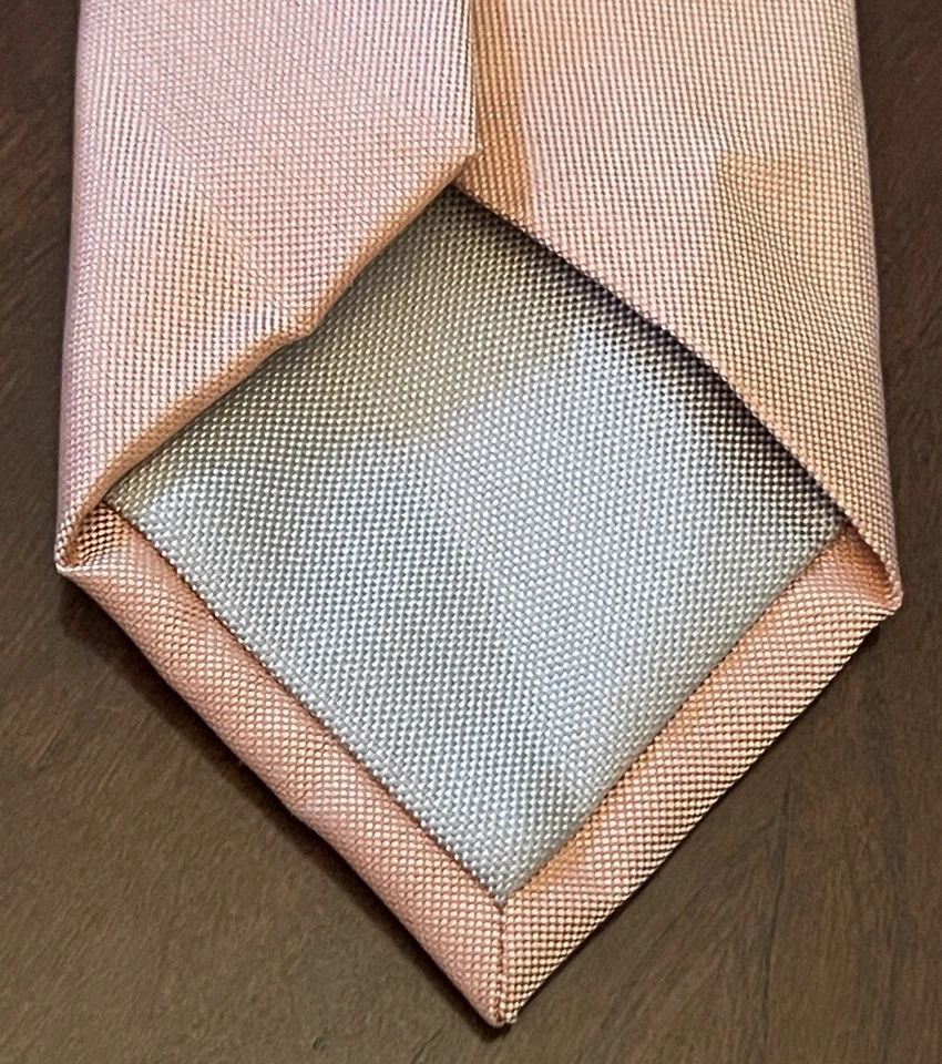 Corbata de cuello Wembley melocotón hecha a mano 60 % seda 40 % poliéster para hombre hecha en China Foto 2 de 4