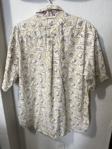 Trader Bay Men's Cream Hawaiian Shirt Floral Short Sleeve Size L#11 - Picture 2 of 10