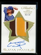 2020 Flawless Chris Paddack Star Swatch Auto /10 #SSS-CP