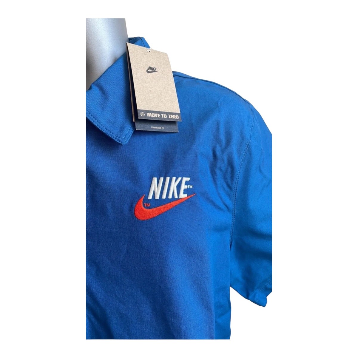NIKE SPORTSWEAR OVERSHIRT RETRO 1/2 HALF ZIP MARINA BLUE DM5283