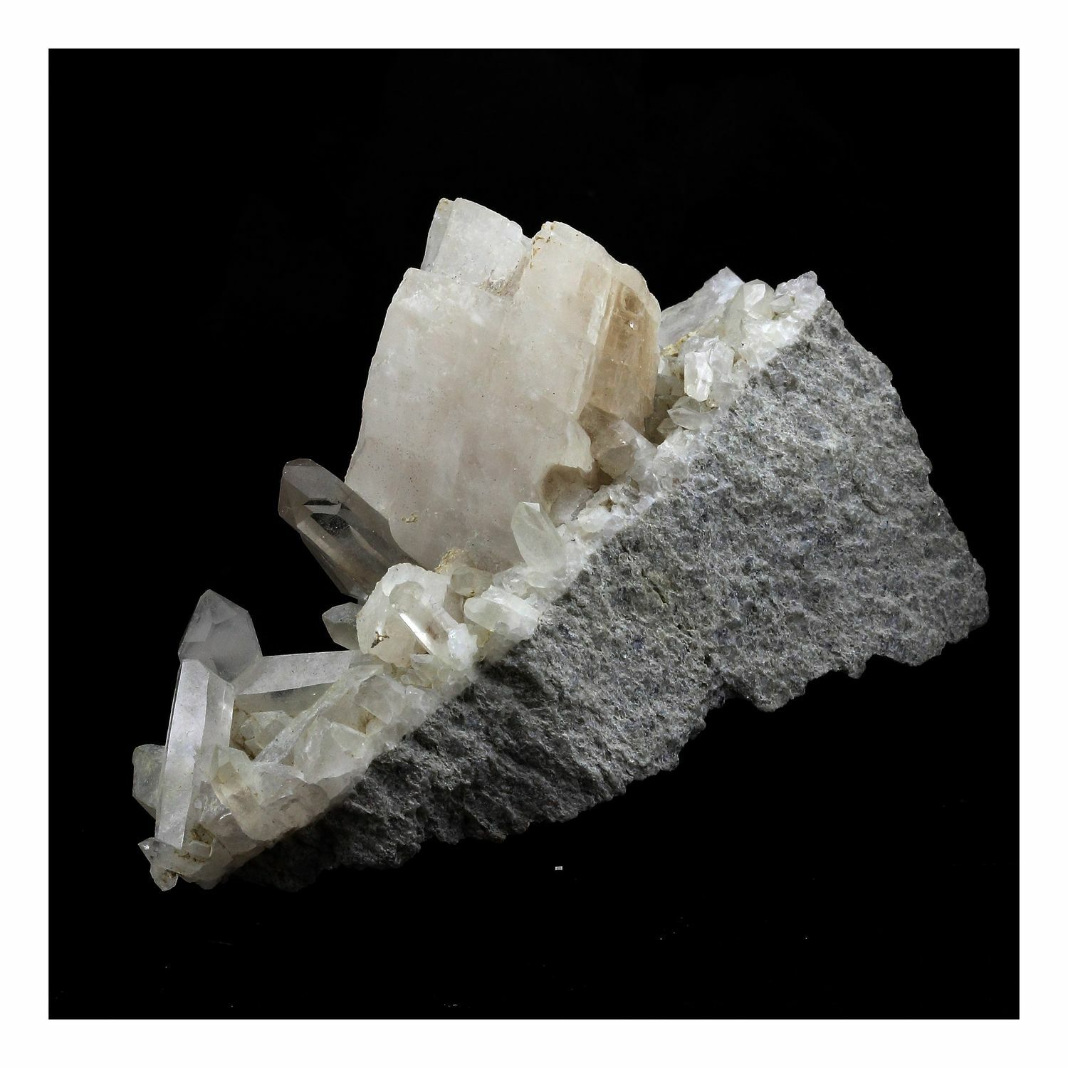 Quarzo + Calcite 1085.0 Ct. Mappa Del Lac, Oisans,Savoia,Francia
