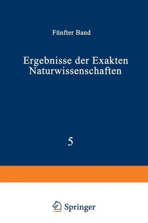 Na Schriftleitung Der Naturwissenschaften | Ergebnisse Der Exakten...