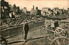 WW1 Malancourt France Ruins After Bombing Bombardment UNP 1916 Postcard