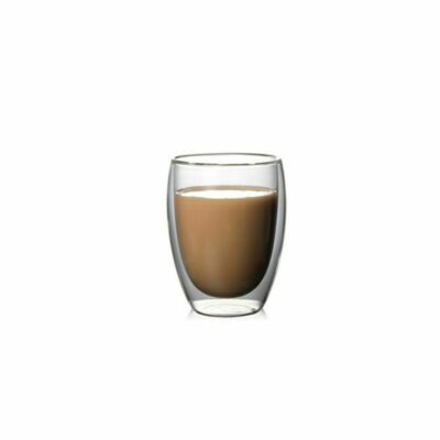 Doppelwandiger Isolierglas Thermo Kaffeeglas Becher Teetasse 80/250/350/450ml