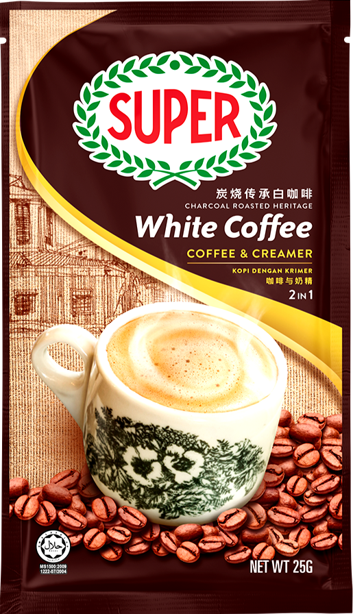Super 2-In-1 (Coffee & Creamer) Charcoal Roasted White Coffee 10