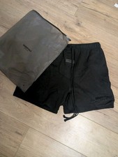 Essentials Mens Black Cotton Sweatshorts 7 In...