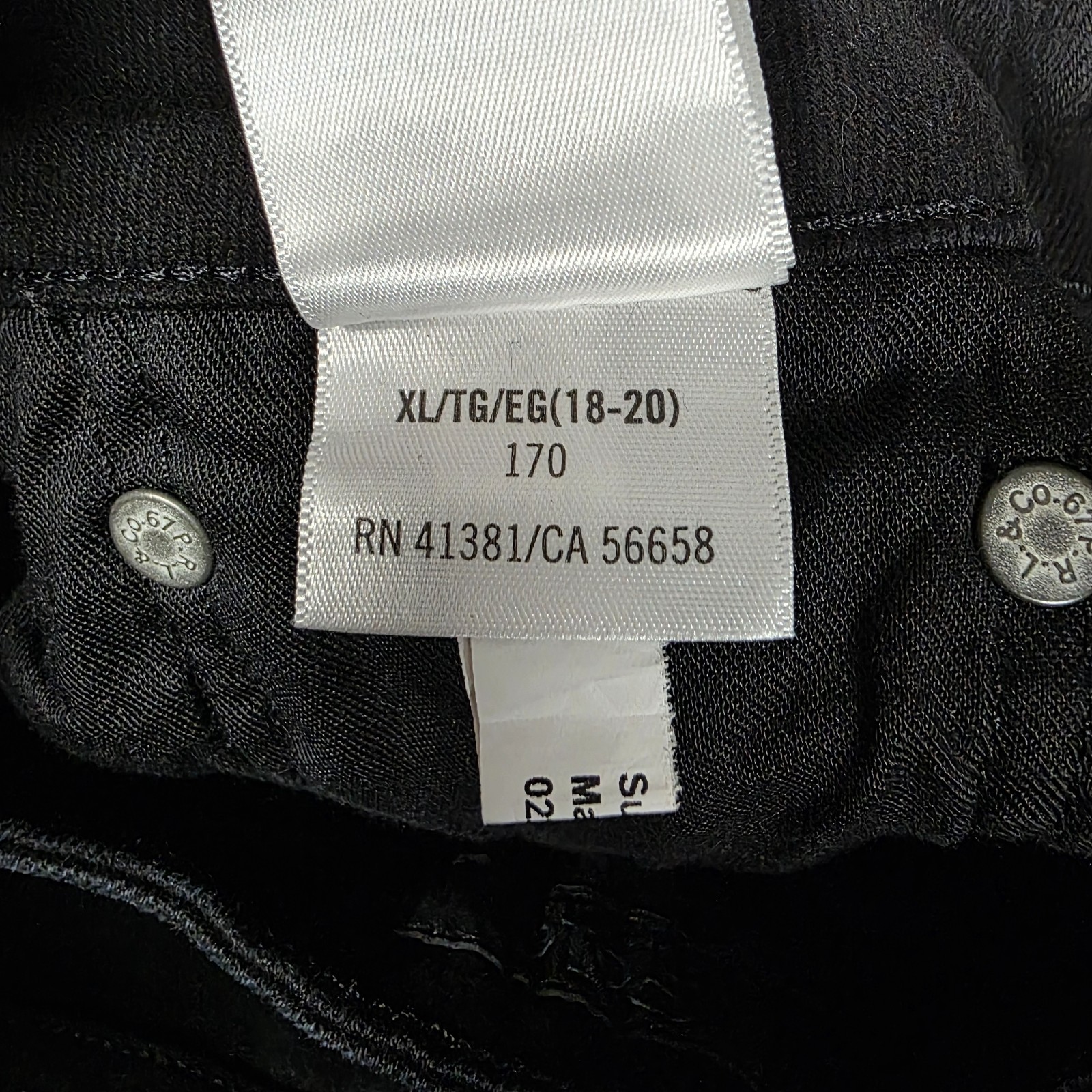 Polo Ralph Lauren Boys Black Jeans Youth XL 18–20 Straight Leg Stretch Denim image 3