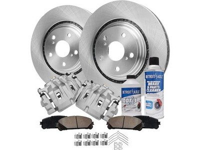 For 2010-2015 Lexus RX350 Brake Pad Rotor and Caliper Set Detroit Axle 43827WKBQ