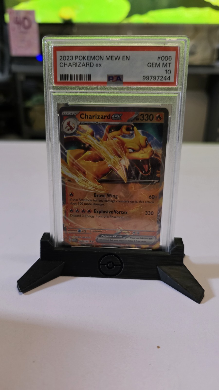 Charizard EX # 006/165 S&V Pokemon 151 English PSA 10 Gem Mint Pokemon Card 2023