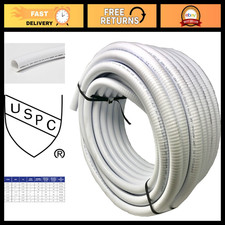 Flexible PVC Pipe 2" Dia Pool Spa Hose Schedule 40 Tubing 25 FT White USA Made