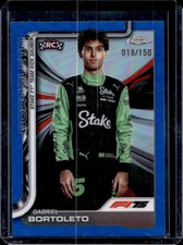 2025 Topps Chrome F1 Gabriel Bortoleto RC Blue Refractor F1 Driver #/150