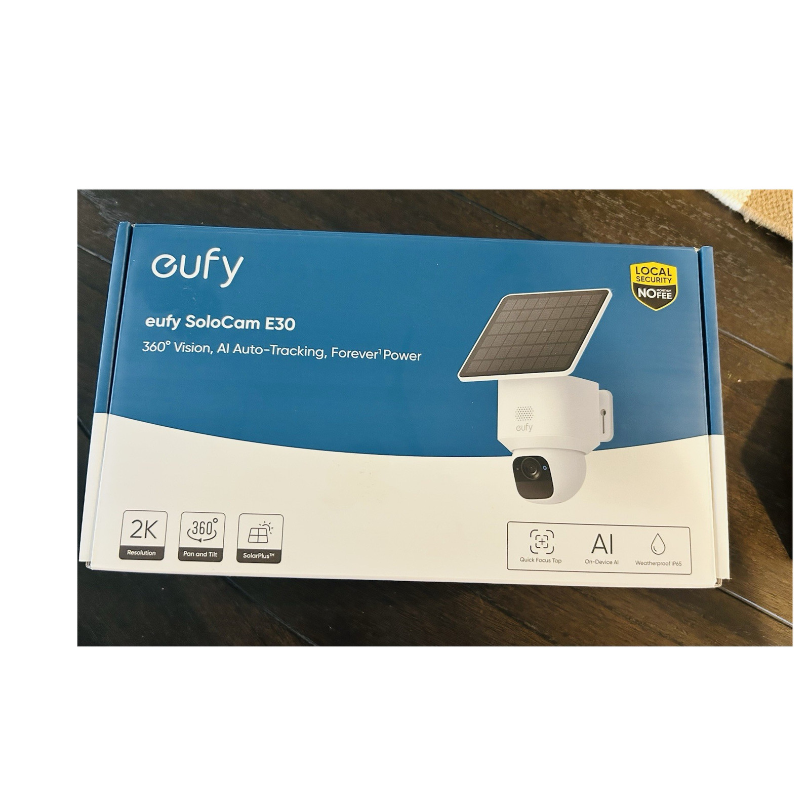 Eufy SoloCam E30 2K Wireless Solar Powered AI Auto-Tracking Night Vision Camera