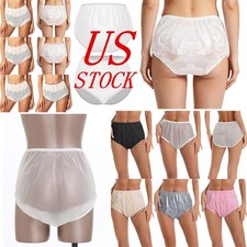 US Unisex Adult Diaper Cover Waterproof Leakproof Washable Elastic Underwear
