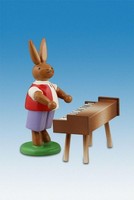Osterhase Hase Am Klavisett HöHe Ca 7,5 Cm NEU Osterfigur Osterdeko Erzgebirge