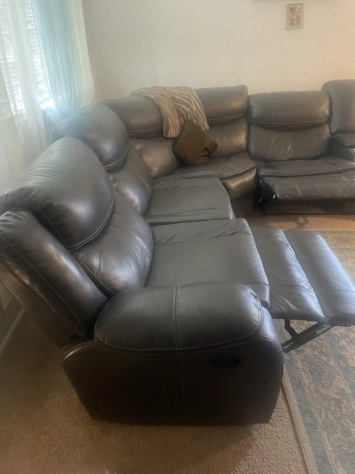 Cuero negro 3 piezas Foto 2 de 3