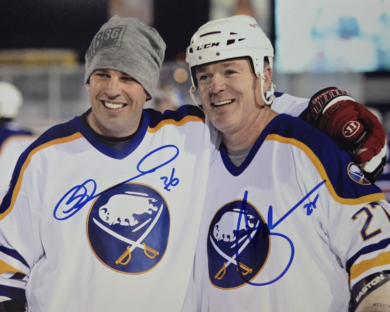 Brad May Matthew Barnaby Buffalo Sabres Autographed 8x10 COA