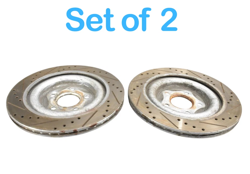 09-15 Juego de 2 rotores de freno traseros izquierdo y derecho Jaguar XF 5W932C026BB OEM Foto 3 de 4