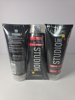 3 PK L'Oreal Paris Studio Line Mega Hair Gel, 6.8 Ounce