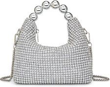 Sparkling Women's Evening Handbags Rhinestone Purse Crossbody Bag Wedding Prom P