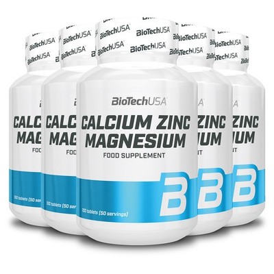 BioTech USA Calcium Zinc Magnesium 100 - 500 Tabletten Kalzium Zink + BONUS