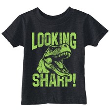 Toddler Funny T Shirts Looking Sharp Sarcastic T Rex Graphic Novelty Tee For