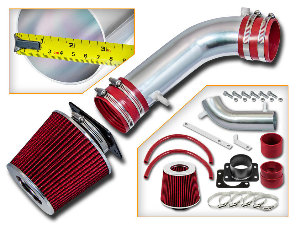 XYZ Short Ram Air Intake Kit + RED Filter for 1992-1995 SC300 / GS300 3.0L L6