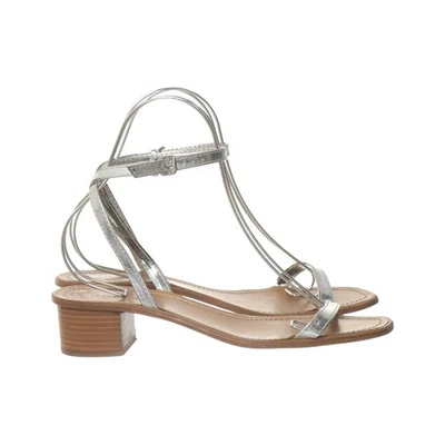 J.Crew, Sandaletten, Größe: 41 1/2, Silber/Braun, Leder, Damen, 5 #0H7 - Bild 1 von 4