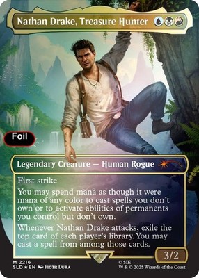 Nathan Drake, Treasure Hunter (Rainbow Foil) - 2216 - NM - Secret Lair Drop S...