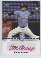 2013 Leaf Perfect Game Showcase Auto Blue 10/25 Quinn Brodey #A-QB1 Auto 0x1