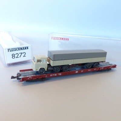Fleischmann N 8272 Niederflurwagen mit LKW RoLa in OVP RR9055