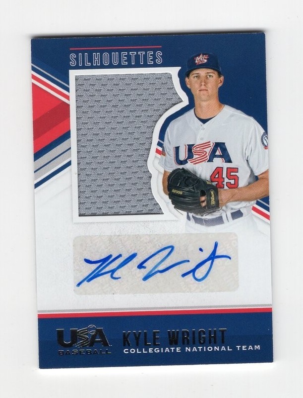 2018 Panini USA Baseball Stars & Stripes RPA /199 Kyle Wright Auto Jersey Patch