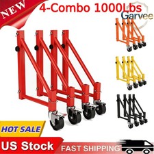 4-Piece 5in Swivel Brake Casters 1000Lbs Total Load Capacity Scaffold Outrigger