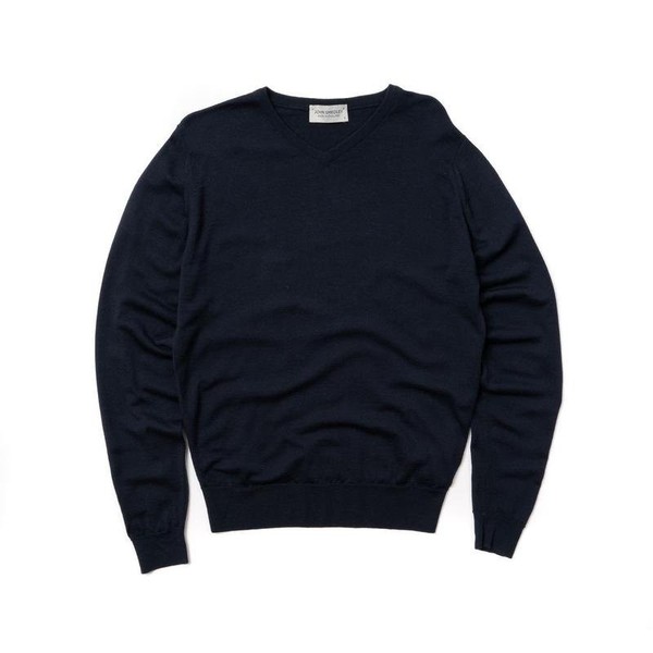 Women John Smedley Sweater Black Wool 36 / S / 44