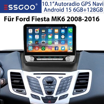 6+128G CarPlay Android 15 Autoradio Für Ford Fiesta 2009-2017 GPS NAVI RDS BT 4G